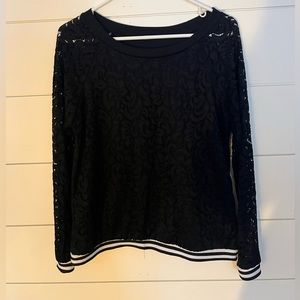 Sheer lace long sleeve